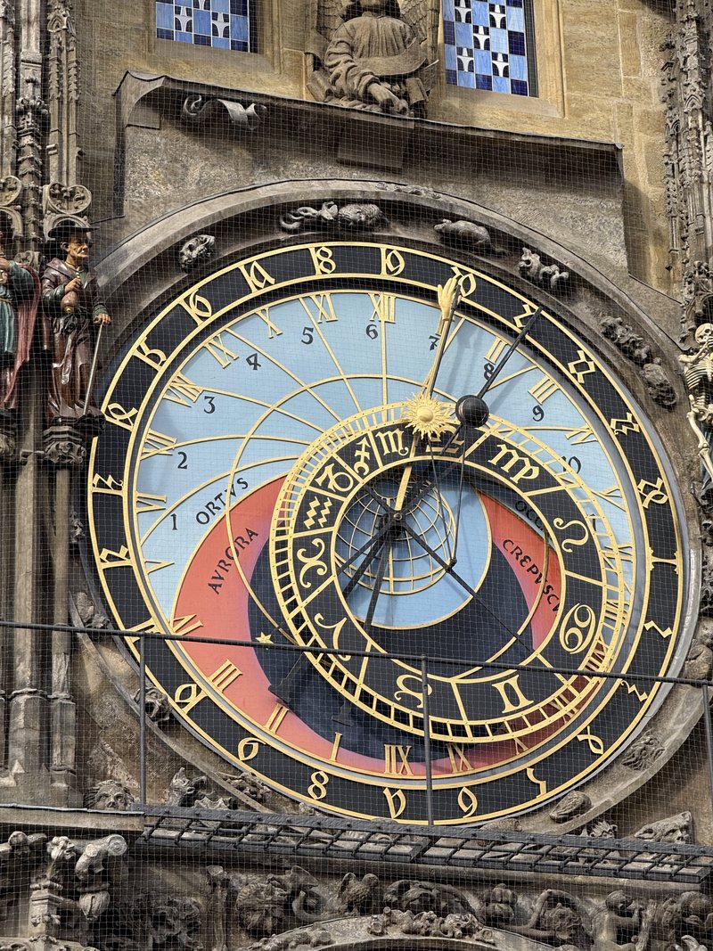 The gilded Astronomical Clock in the Old Town